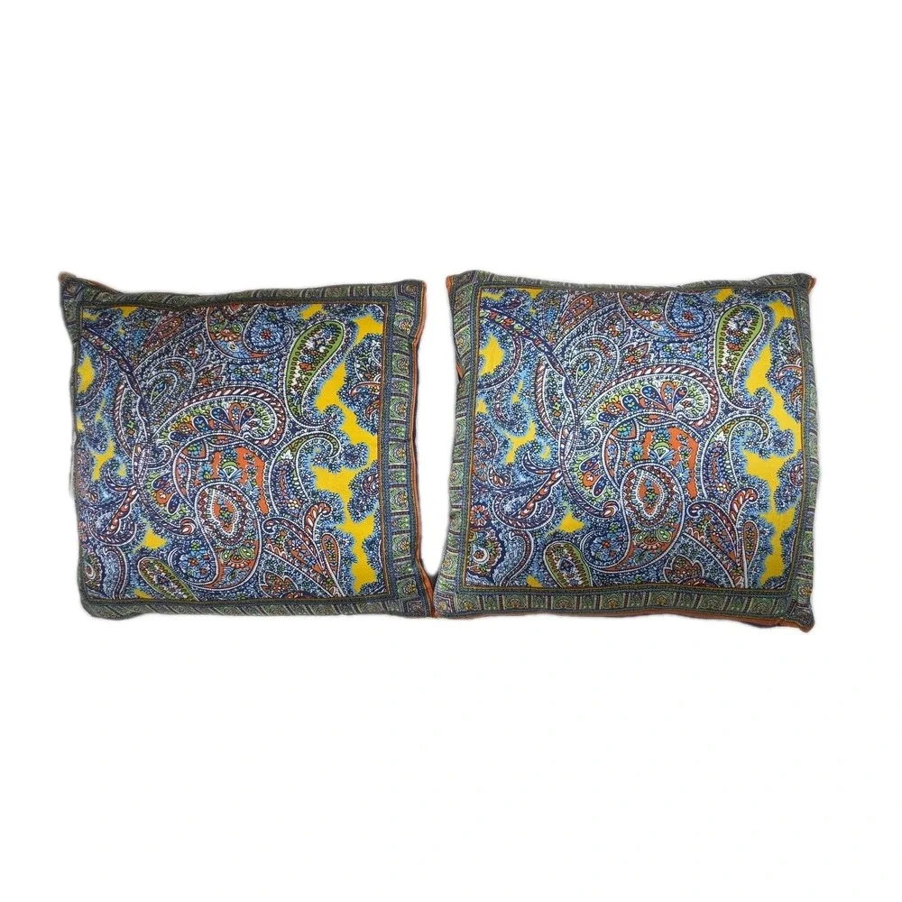 Pottery Barn‎ Silk Blend Paisley Bright 2016 Pillow Covers 18